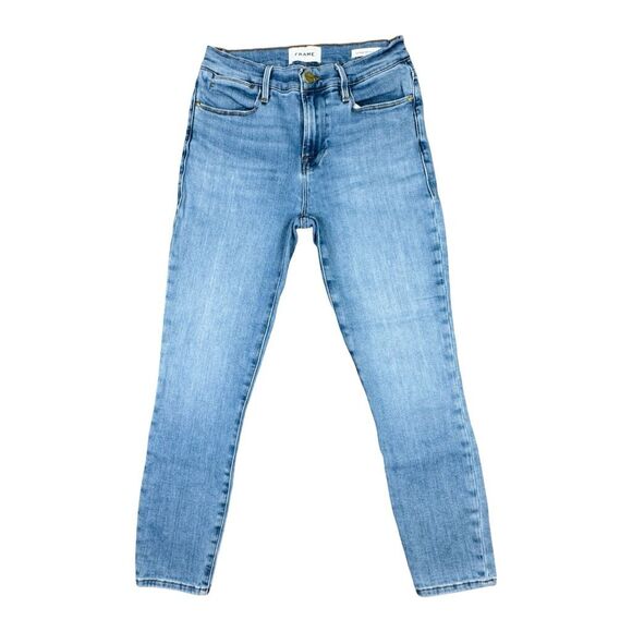 FRAME Le High Skinny Crop Jeans - Size 26 - Tide Pool - $198 Retail - Picture 1 of 6